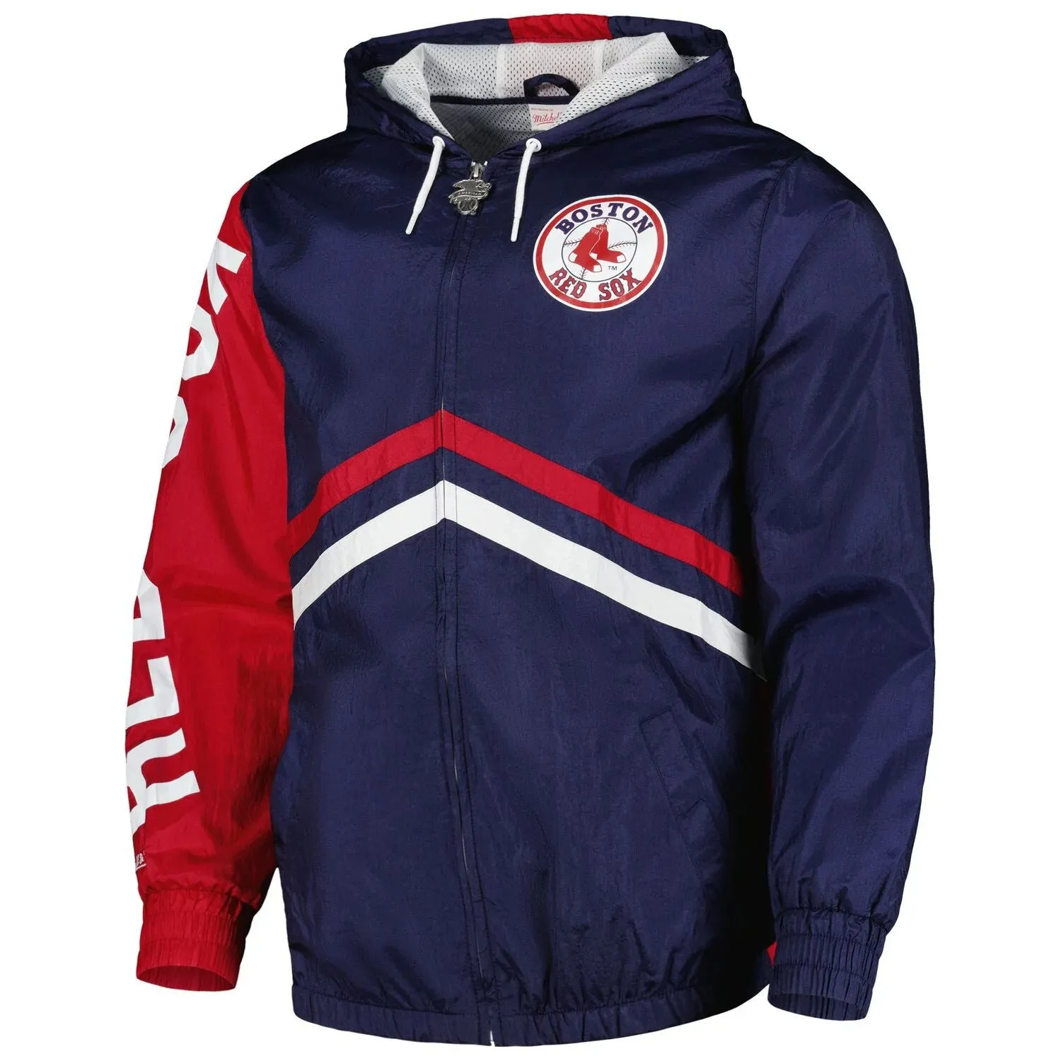 Mitchell & Ness Boston Red Sox Undeniable Men's Full-Zip Hooded Windbreaker