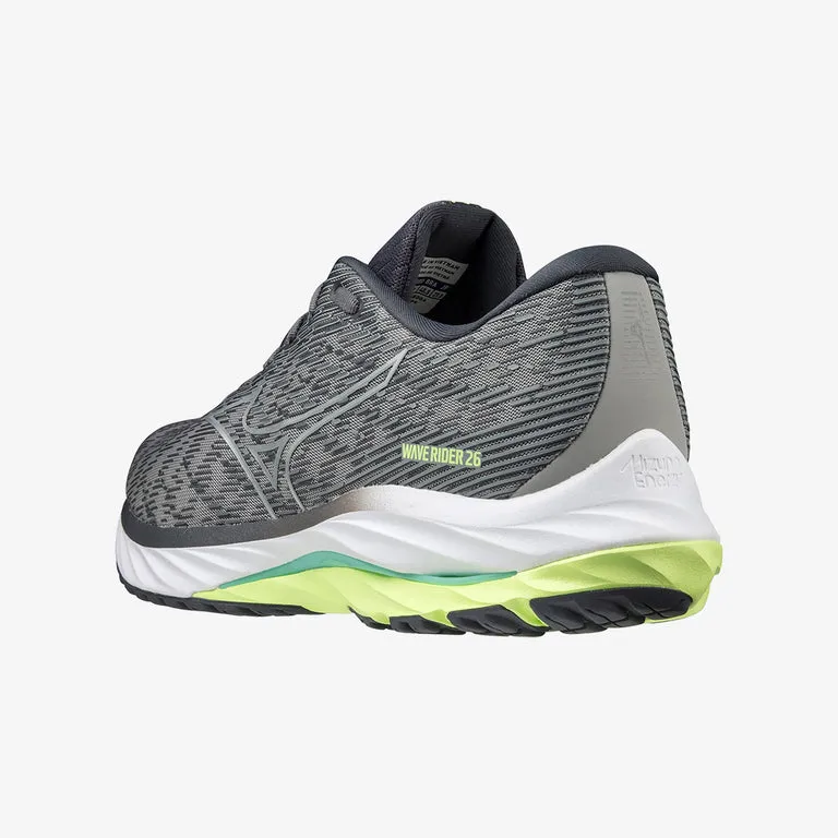 Mizuno Wave Rider 26 - Mens - Ultimate Gray/Silver/Neo Lime