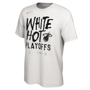 Nike Miami HEAT White Hot 2024 NBA Playoffs Mantra Tee