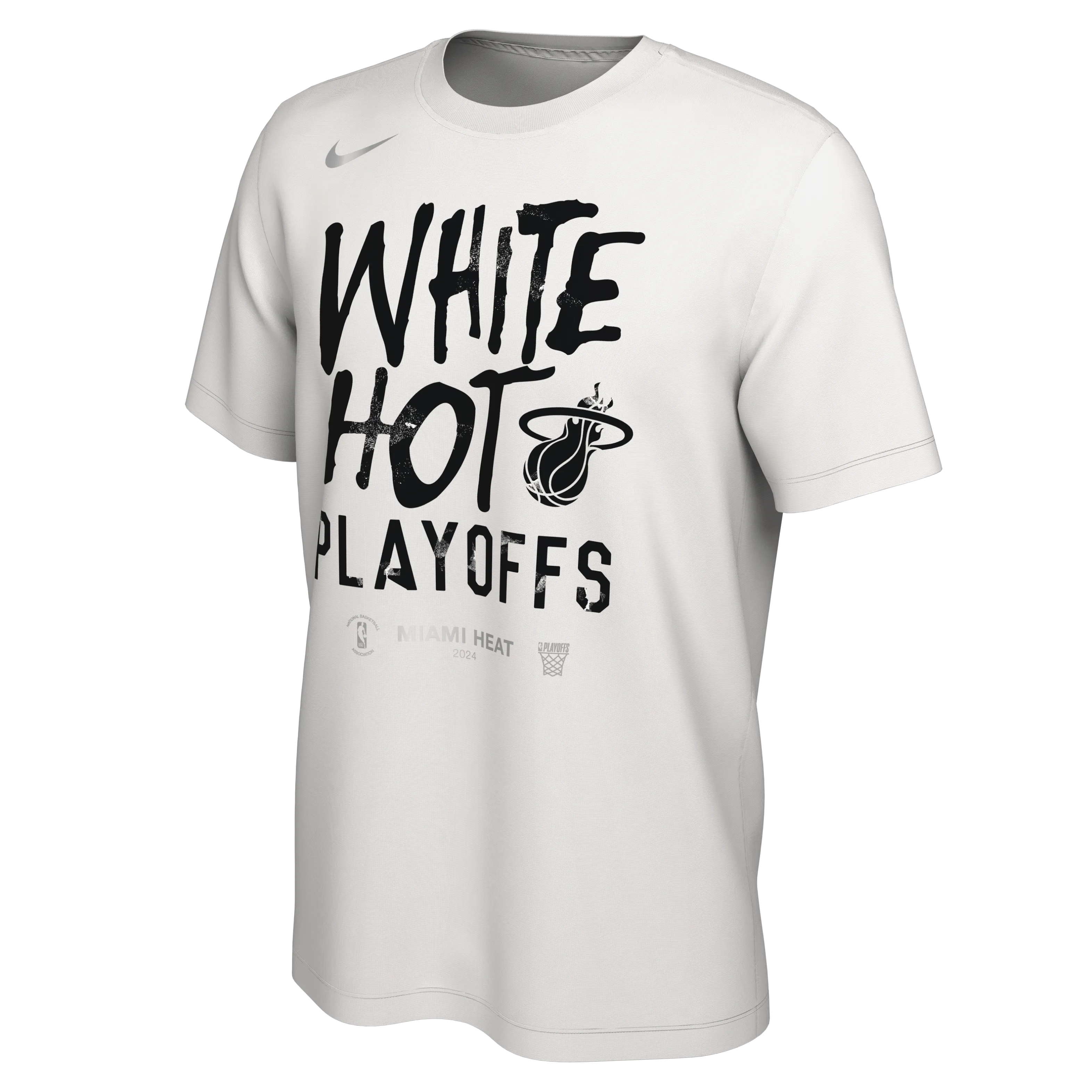 Nike Miami HEAT White Hot 2024 NBA Playoffs Mantra Tee