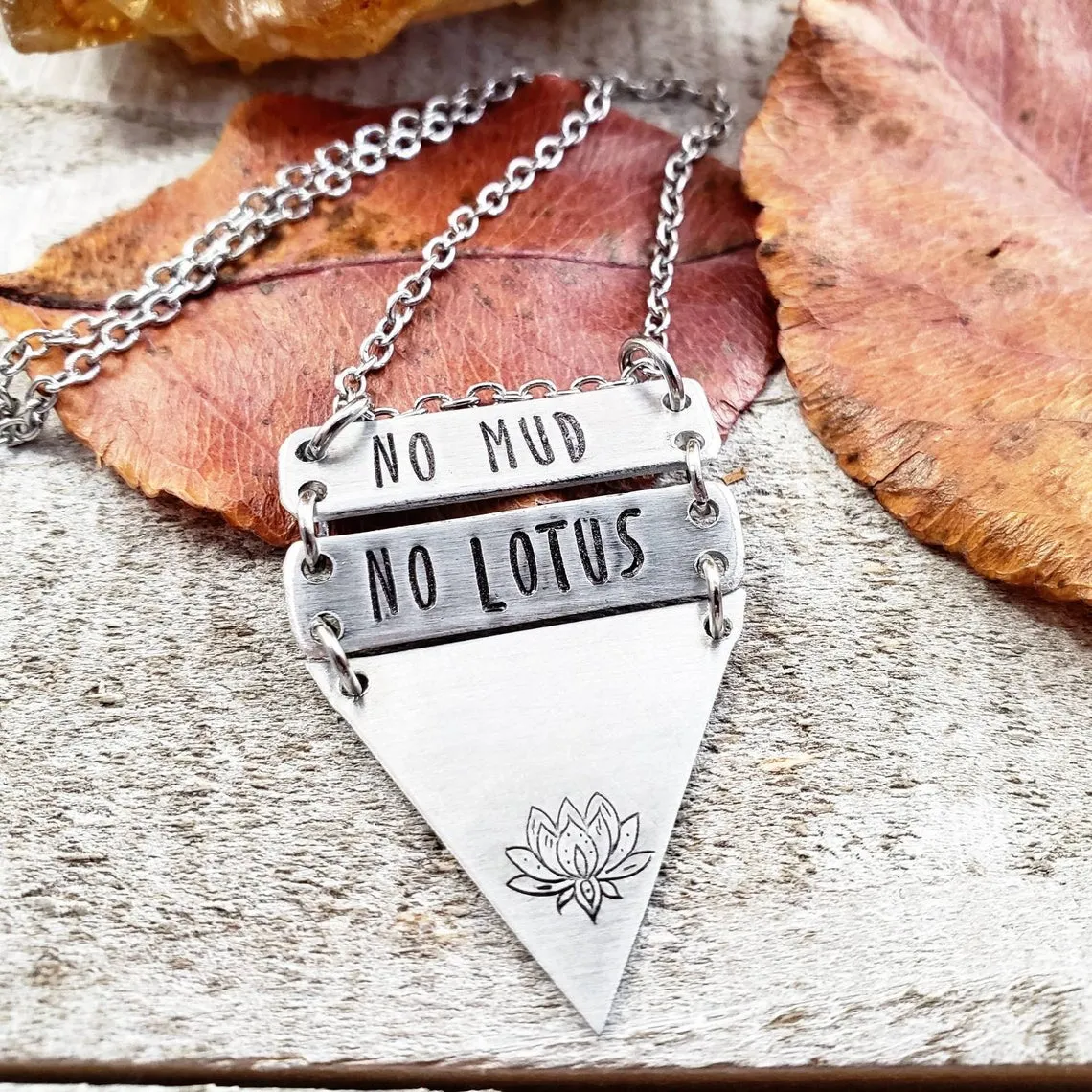 No mud No lotus stacked necklace