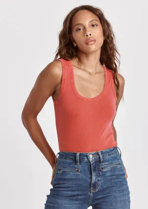 Paula Jewel Neck Tank Top - Radiant Red