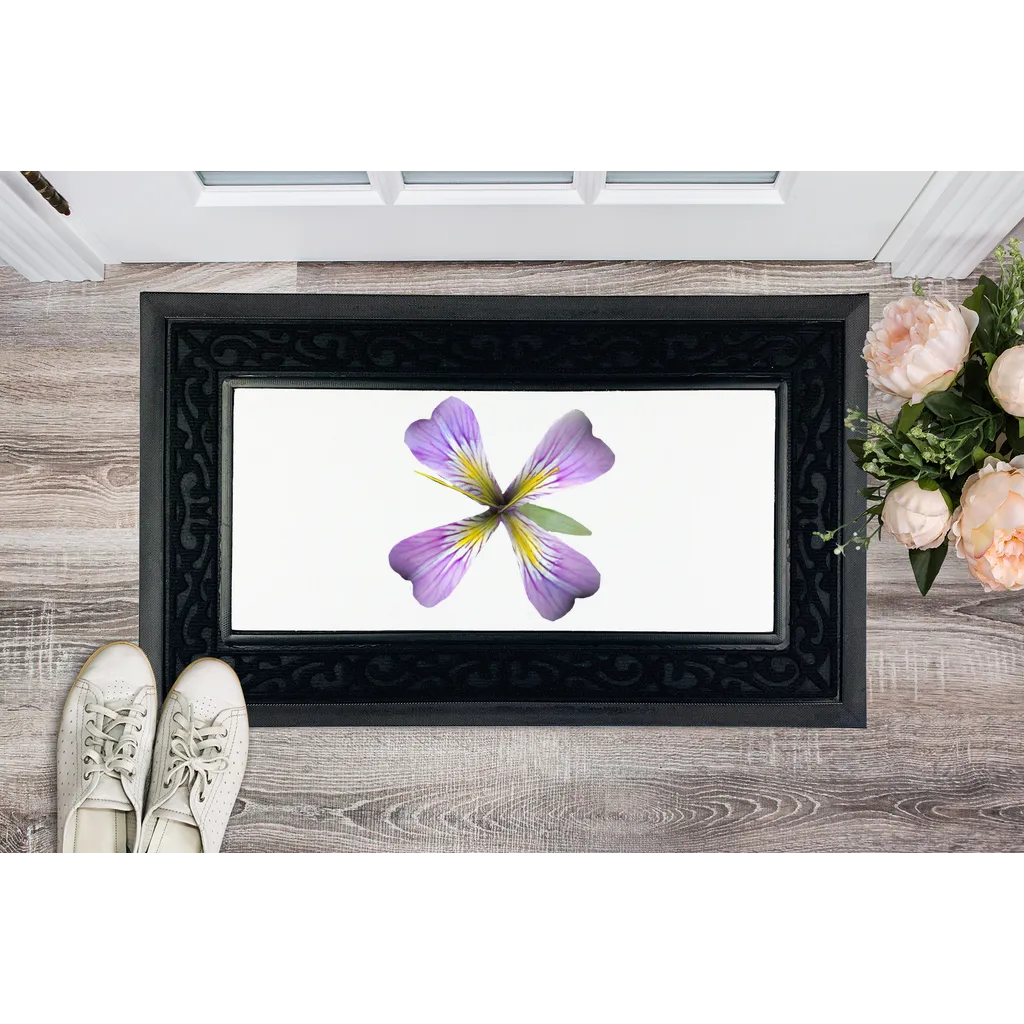 PurpleFlower3 Sublimation Heavy Duty Door Mat