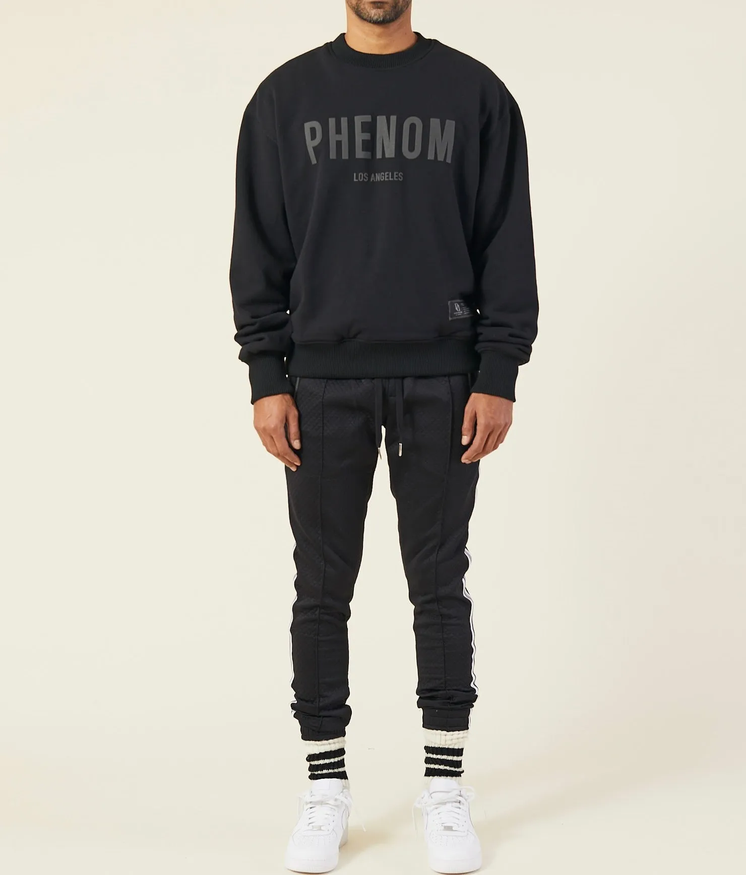 QUILTED TECH JERSEY SWEATPANTS