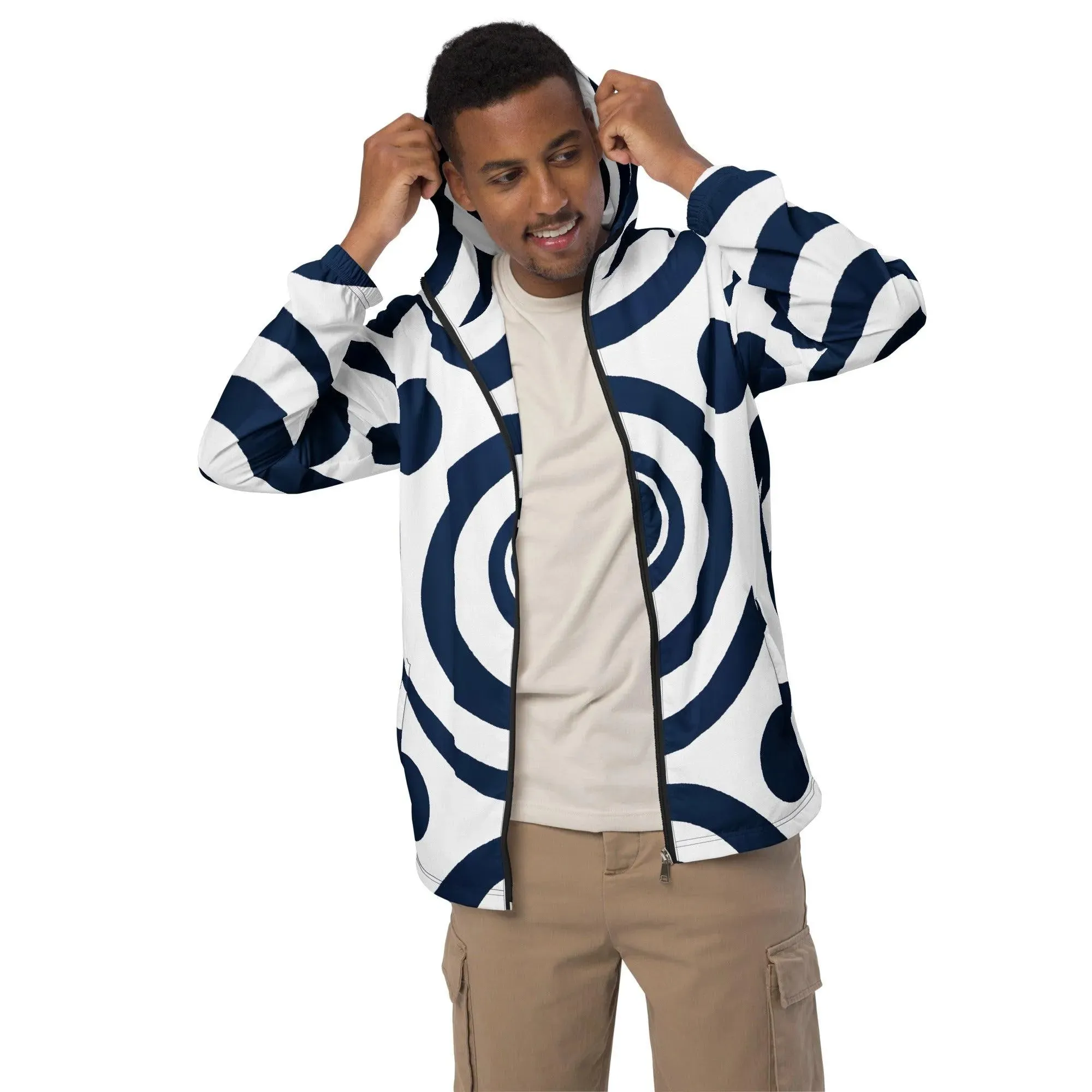 Regal Navy Zephyr Hooded Windbreaker