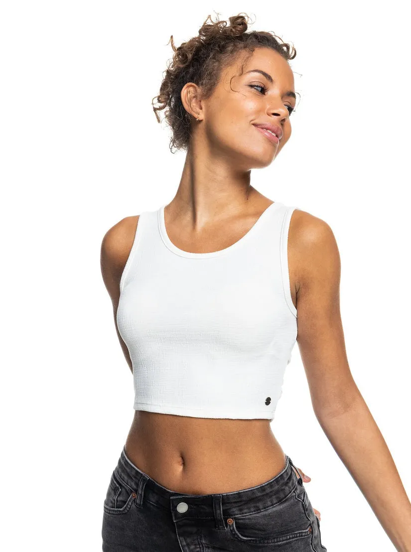 Roxy Good Keepsake Crop Top - Snow White