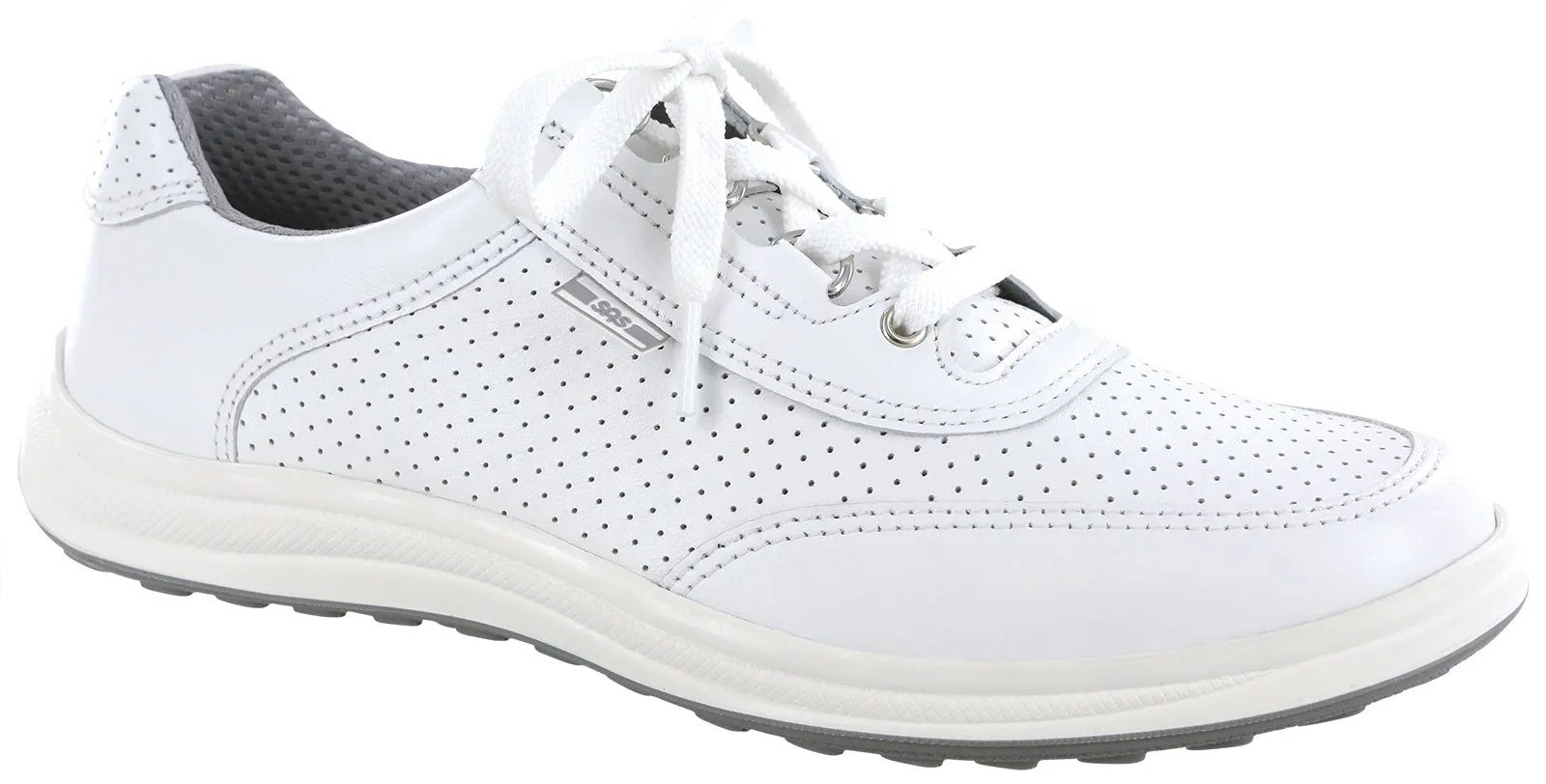 SAS Sporty Lux in White Available in Wide Widths