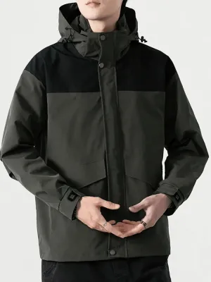 Stylish Casual Men's Hooded Windbreaker with Zipper - SF1998