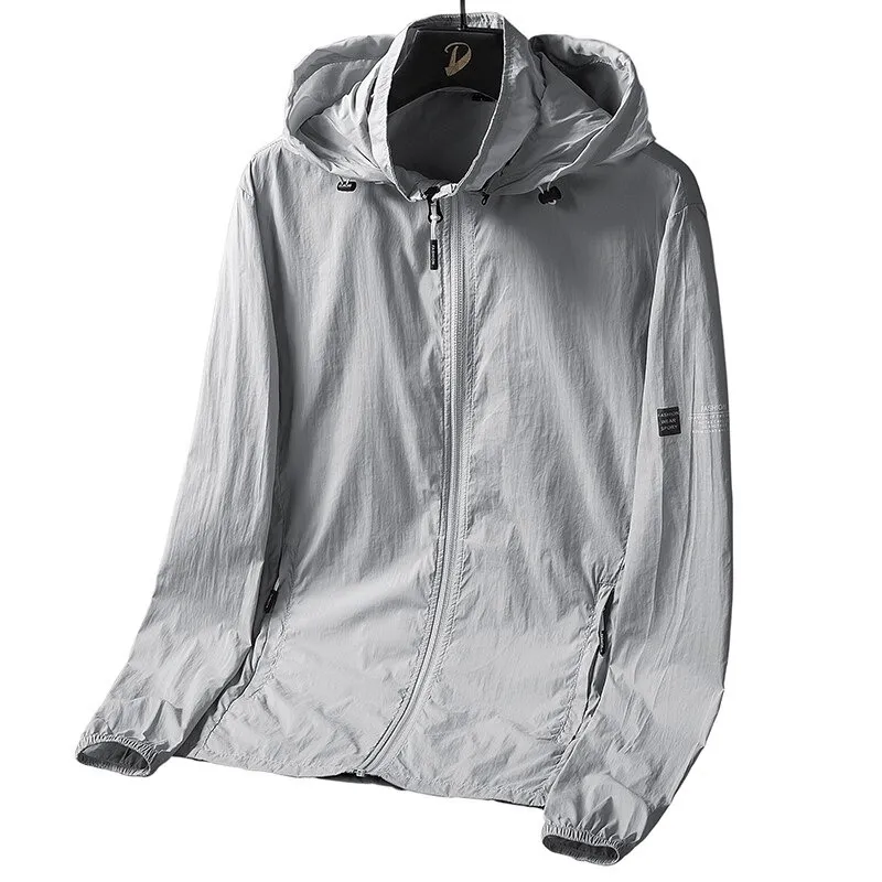 Ultrathin Hooded Cycling Male Jacket / Sun Protection Clothing - SF0584