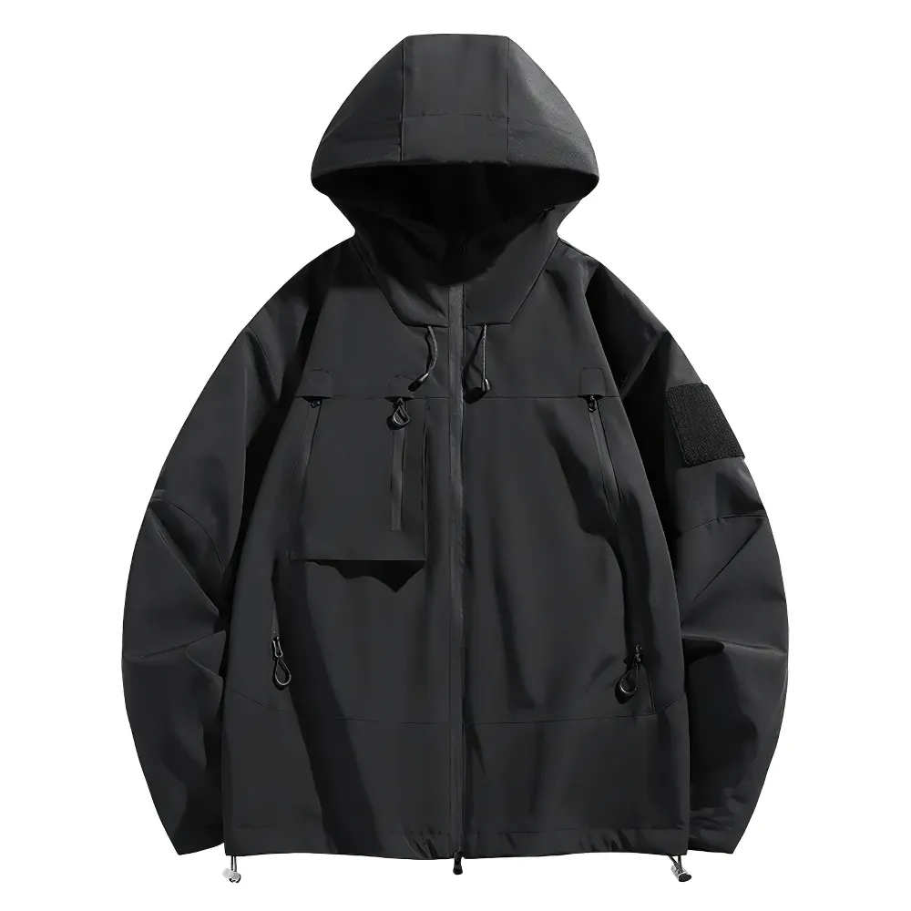 Waterproof Hiking Jacket with Hood and Pockets - SF2313