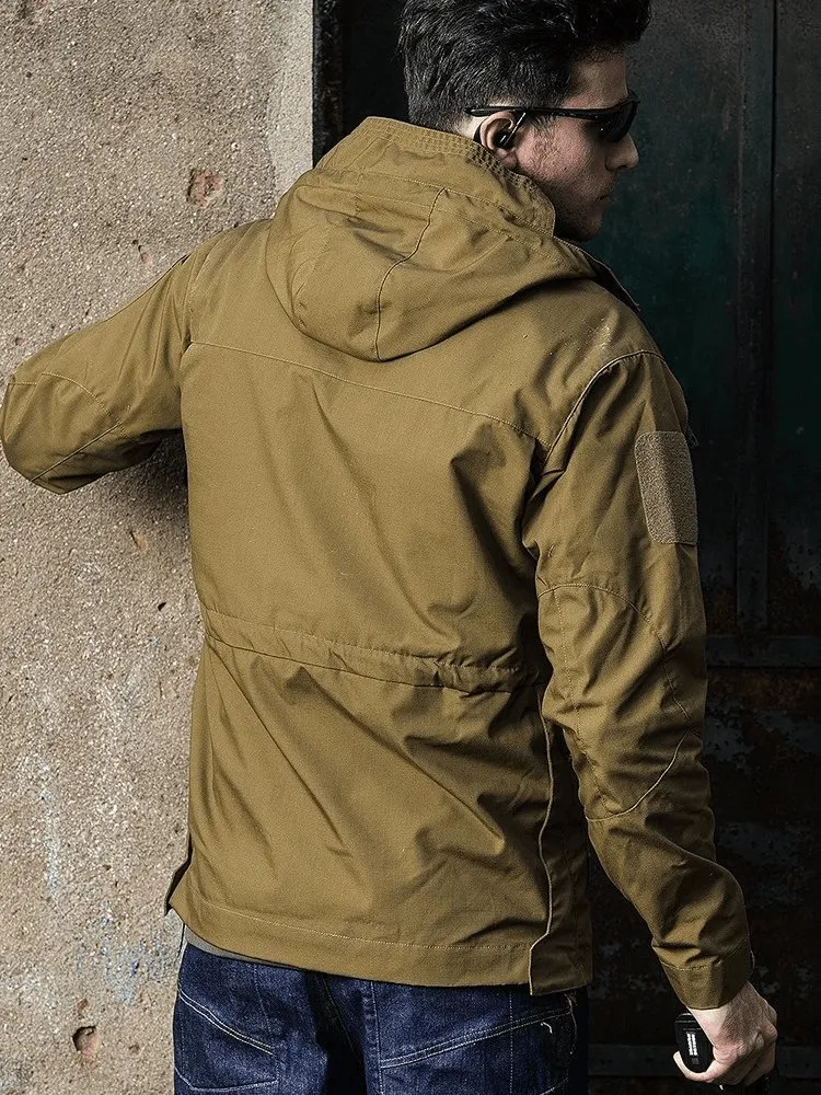 Waterproof Men's Windbreaker with Hood and Pockets - SF1871