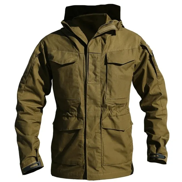 Waterproof Men's Windbreaker with Hood and Pockets - SF1871