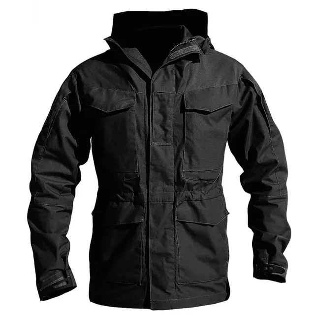 Waterproof Men's Windbreaker with Hood and Pockets - SF1871