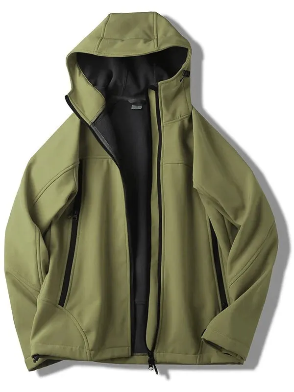 Weather-Resistant Softshell Hooded Jacket for Outdoors - SF1965