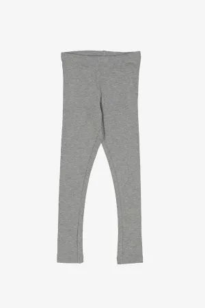 Wheat Rib Girls Leggings - Grey