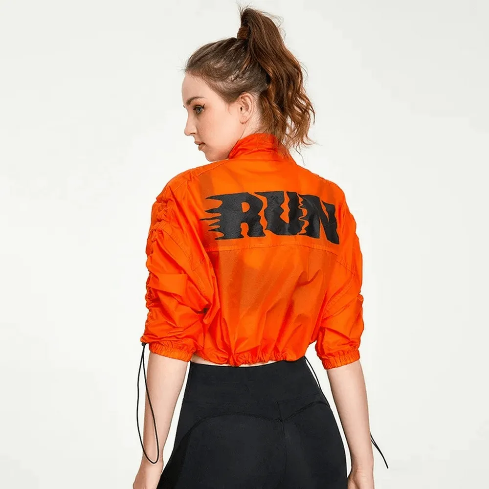 Women's Neon Windbreaker Jacket with Full Sleeves - SF2118